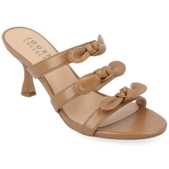 Journee Collection Womens Kristina Kitten Heel Slip On Open Toe Pumps image {11}