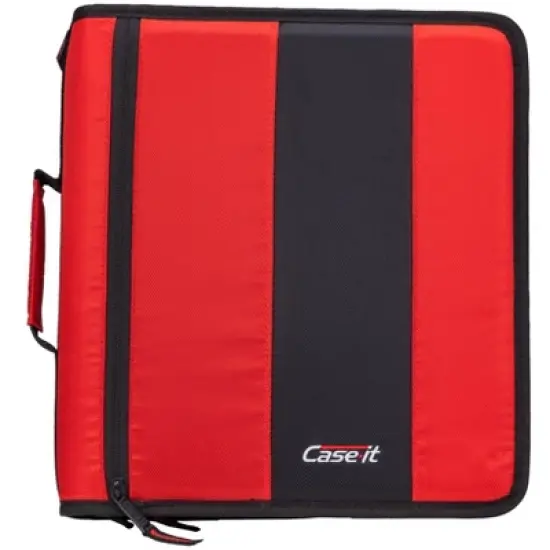 Case-It The Classic Zipper Binder - 2 Inch O-Rings - Multiple Pockets - 800 Sheet Capacity - Comes with Shoulder Strap image {4}