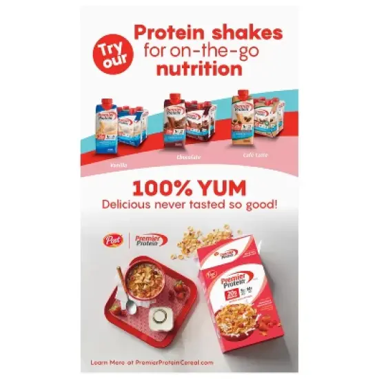 Post Premier Protein Chocolate Almond Cold Cereal - 9oz image {1}