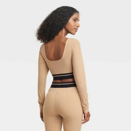 Women's Cropped Long Sleeve Top - JoyLab&trade; image {1}