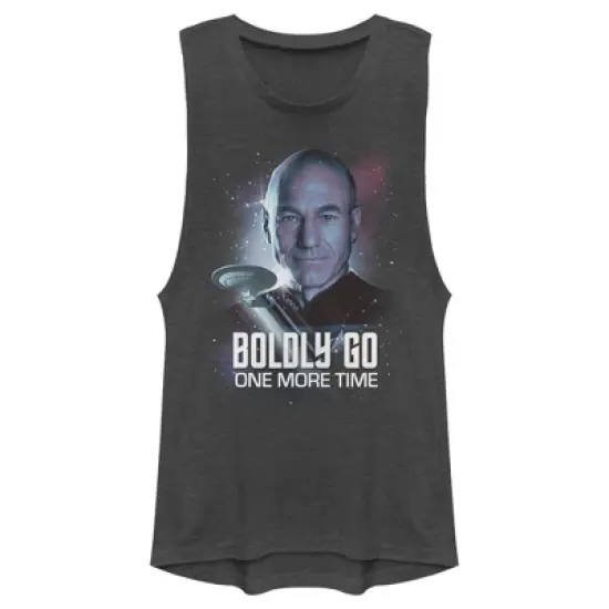 Junior's Star Trek: The Next Generation Captain Picard Boldly Go One More Time Festival Muscle Tee image {3}