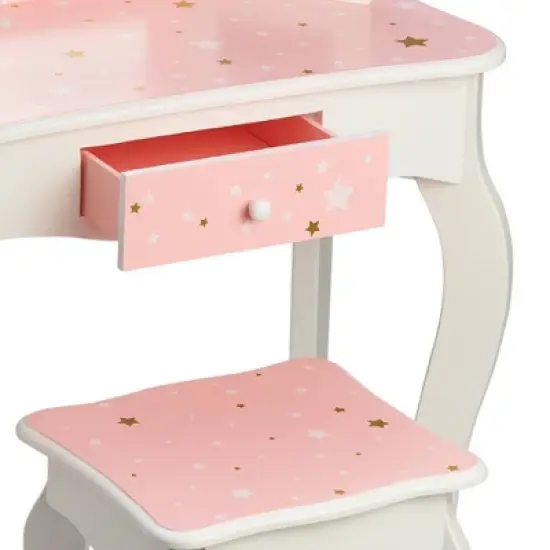 Fashion Twinkle Star Gisele Play Vanity Set Pink/White - Teamson Kids image {5}