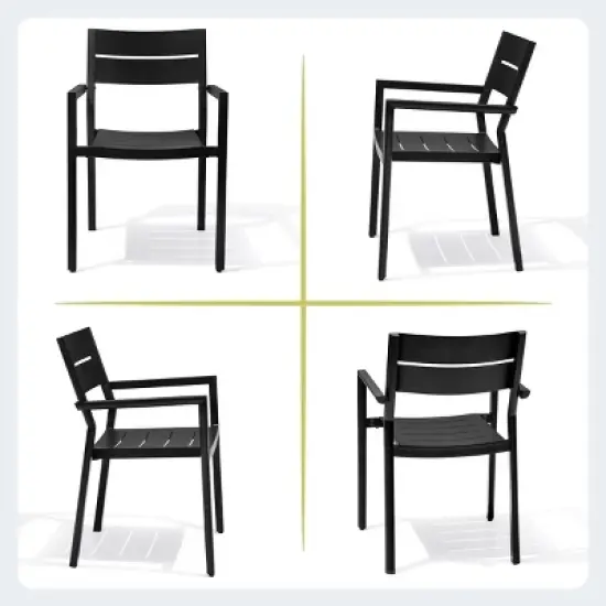 Crestlive Products Modern Aluminum Outdoor Dining sets Expandable Patio Dining Table with arm chairs for 4-6 People Outside image {4}