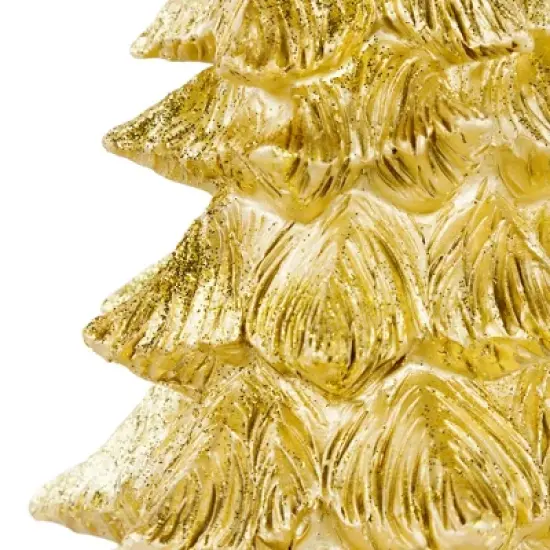 Northlight Metallic Woodland Layered Christmas Tree Decoration - 9.5" - Gold Finish image {4}
