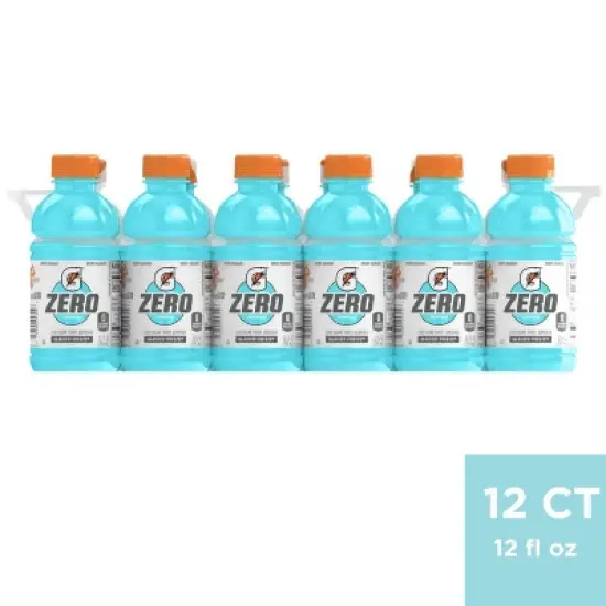 Gatorade G Zero Glacier Freeze Sports Drink - 12pk/12 fl oz Bottles image {3}