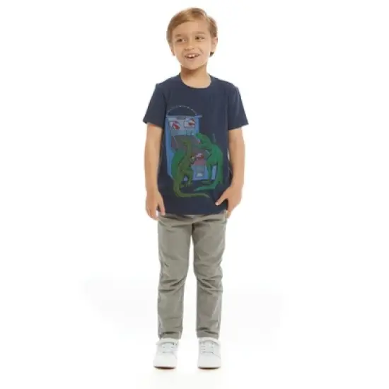 Andy & Evan  Toddler Arcade Dino Navy Short Sleeve Tee image {4}