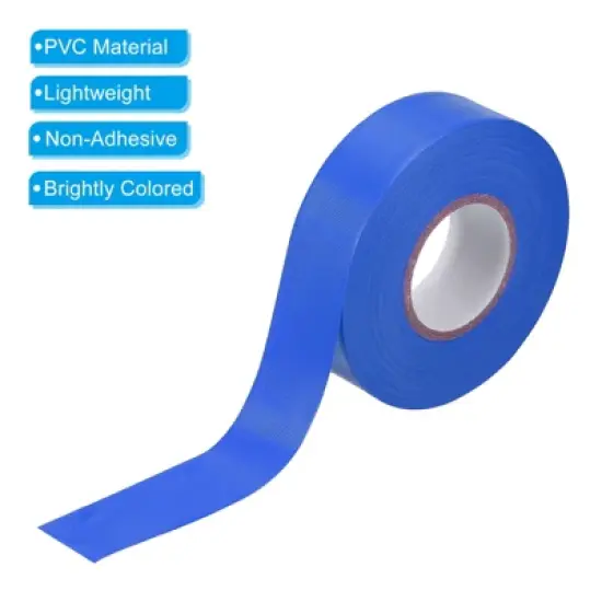 Unique Bargains PVC Non-Adhesive Flagging Tapes for Trail Outdoor 2 Pcs Blue 1" x 147 ft image {3}