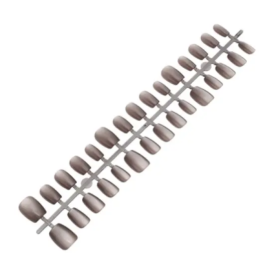 Unique Bargains Women's Full Coverage Nails Tips XS Deep Brown 1 Pc image {5}