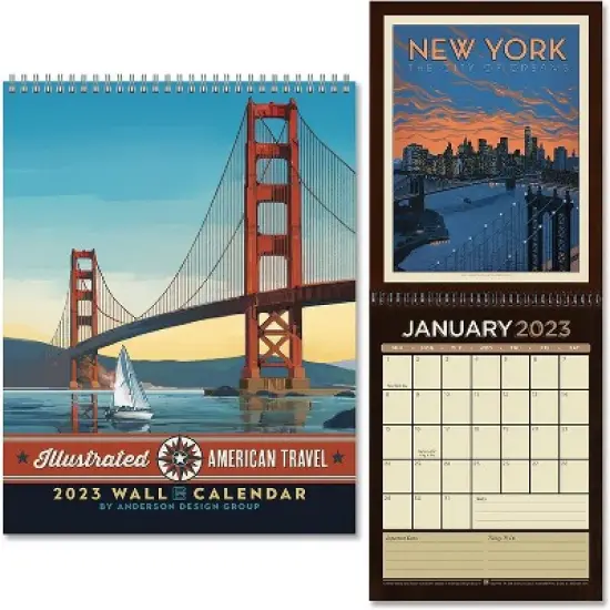 Americanflat 12 Month 2023 Calendar  - Monthly Format Large Wall Calendar - Hanging Wall Planner 10x26 Inches When Open image {6}