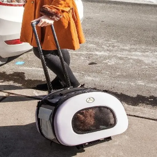 Pet Life Tough-Shell Wheeled Collapsible Final Destination Pet Carrier image {3}