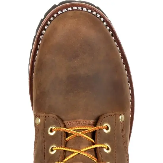 Men's Brown Georgia Boot Steel Toe Waterproof 400G Insulated Logger Work Boot Size 10(Wide) image {5}