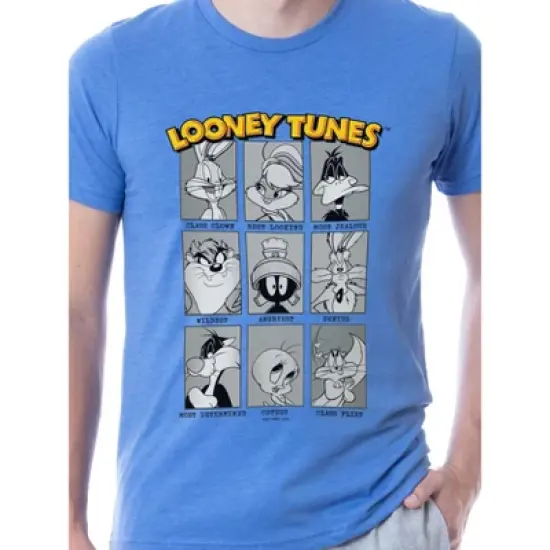 Looney Tunes Mens' Yearbook Superlative Characters Sleep Pajama Set Multicolored image {1}