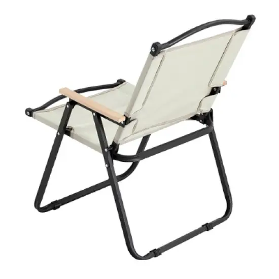 DOMETOUR Outdoor Folding Chair Beige Suitable for Camping and Picnic Portable image {2}