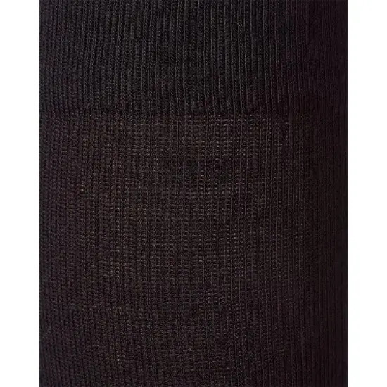 Memoi 2 Pair Solid Cotton Blend Graduated Compression Socks Black-Black 10-13 image {3}