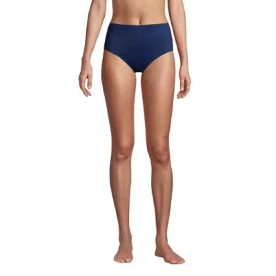 Lands' End Women's Tummy Control High Waisted Bikini Bottoms image {2}