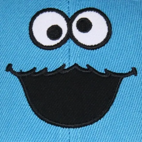 Sesame Street Cookie Monster Mens Snapback Hat Adult Precurve Adjustable Hat Cap image {4}