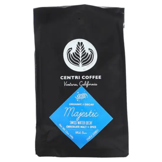 Centri Coffee, Organic Majestic, Chocolate Malt + Spice, Whole Bean, Decaf, 12 oz (340 g) image {2}