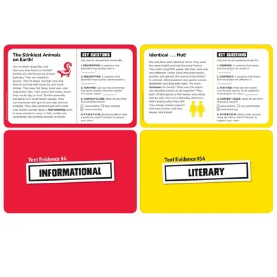 Scholastic Teacher Resources 100 Task Cards in a Box: Text Evidence image {1}