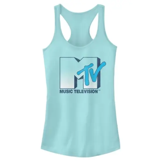 Junior's MTV Faded Logo Racerback Tank Top image {2}