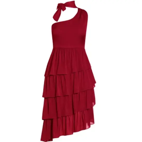 Women's Plus Size Tier Desire Dress  - Love Red | CITY CHIC image {2}