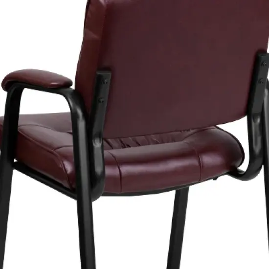 Emma and Oliver LeatherSoft Executive Reception Chair with Powder Coated Frame image {4}