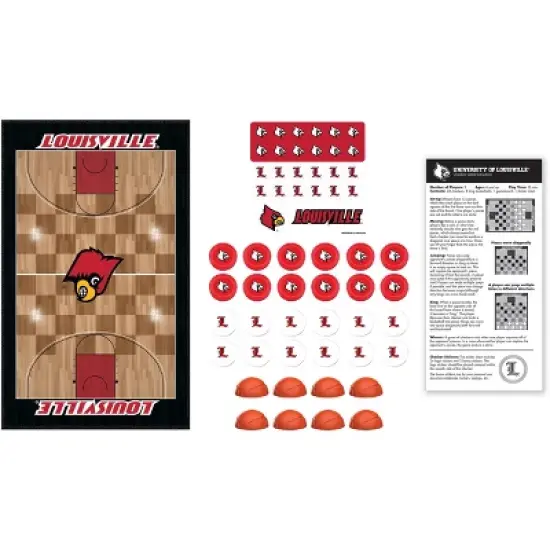 MasterPieces Officially licensed NCAA Louisville Cardinals Checkers Board Game for Families and Kids ages 6 and Up image {2}