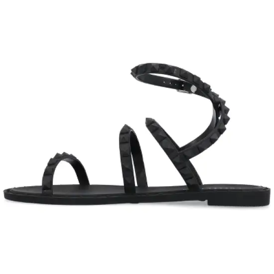 Journee Collection Womens Saphira Multi Strap Studded Jelly Sandal image {1}