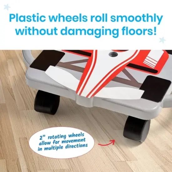 Hand2Mind Speedway Racer Scooter Board - Red: Teaching Aid for Preschool to 8th Grade, Plastic Material image {5}