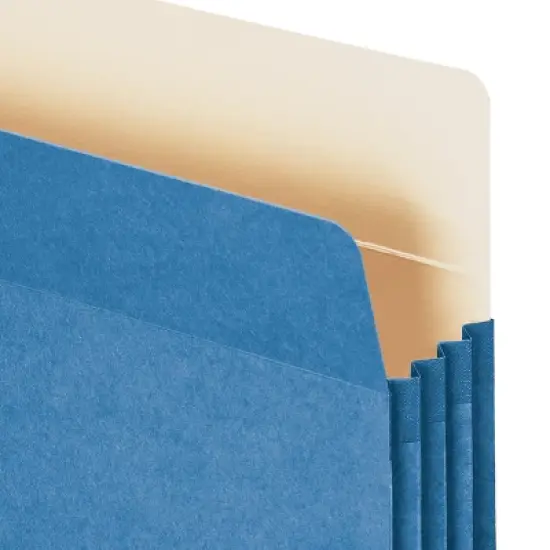 Smead File Pocket, Straight-Cut Tab, 3-1/2" Expansion, Letter Size, Blue, 25 per Box (73225) image {4}