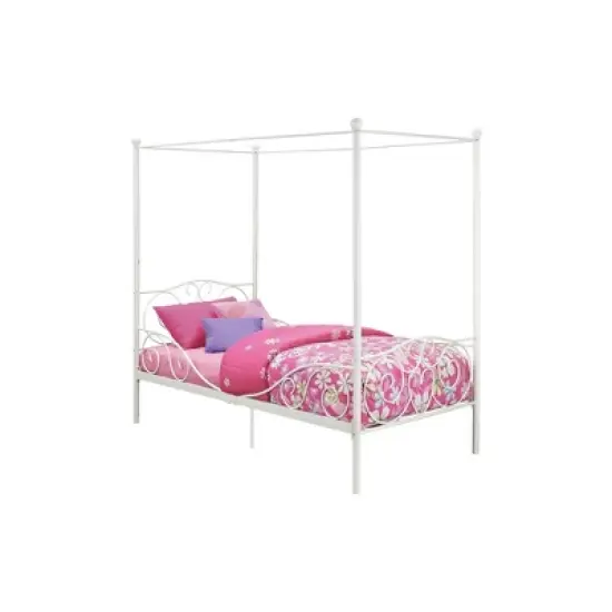 Twin Clara Metal Bed White - Room & Joy image {1}