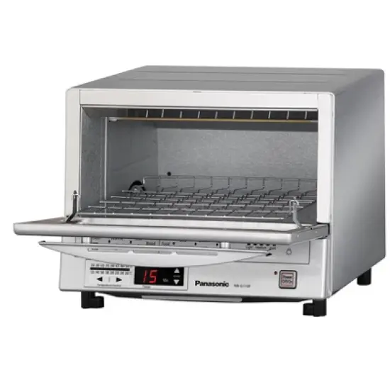 Panasonic Flash Express Toaster Oven - Silver NB-G110P: Digital Control, 4-Slice Capacity, Cool Touch Handle, 1300W image {2}