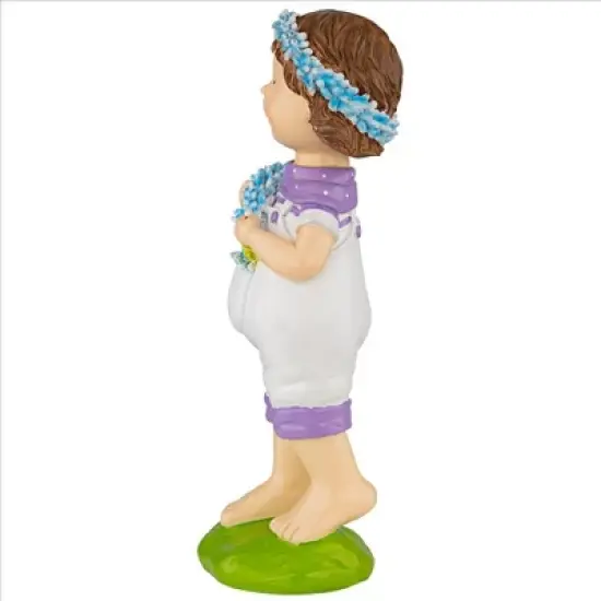 Design Toscano Bluebonnet Twins Springtime Child Garden Statue: Juliette Girl image {5}