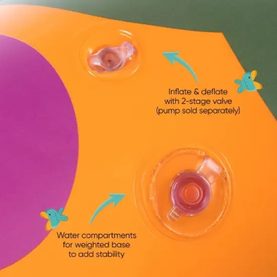 HearthSong 7-Foot Wide Mister Monster Inflatable Water Sprinkler with Two Spray Points image {4}