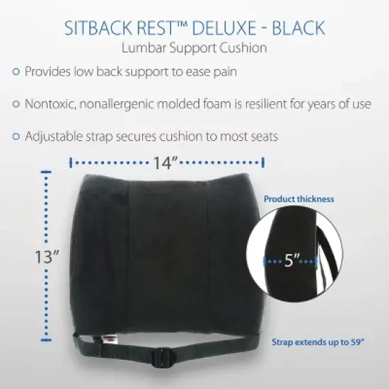 Core Products SitBack Rest, Deluxe - Black image {5}