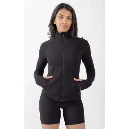 90 Degree By Reflex Interlink Ribbed Princess Seam Performance Jacket image {4}