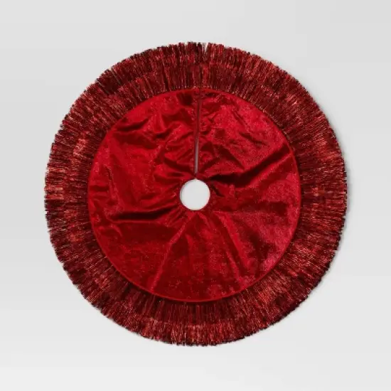 48" Christmas Tonal Tinsel Tree Skirt Red - Wondershop&trade; image {2}