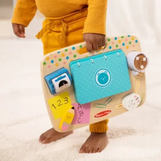 Melissa & Doug Wooden Work & Play Desktop Activity Board Infant and Toddler Sensory Toy image {6}