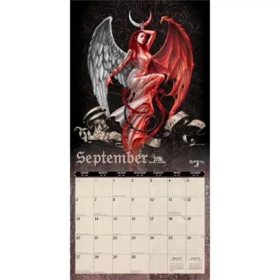 BrownTrout 2026 Gothic Alchemy 12"x24" Hanging Square Wall Calendar Plastic-Free image {3}