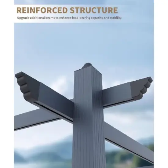 GustoWave Heavy-Duty 12x20 Ft Outdoor Patio Pergola Gazebo for Backyard Garden Porch image {2}