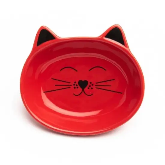 Park Life Designs 1c Oscar Dishes Cat Bowl - Red image {1}