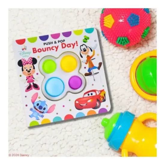 Disney Baby: Bouncy Day! Push & Pop - by  Pi Kids (Board Book) image {5}