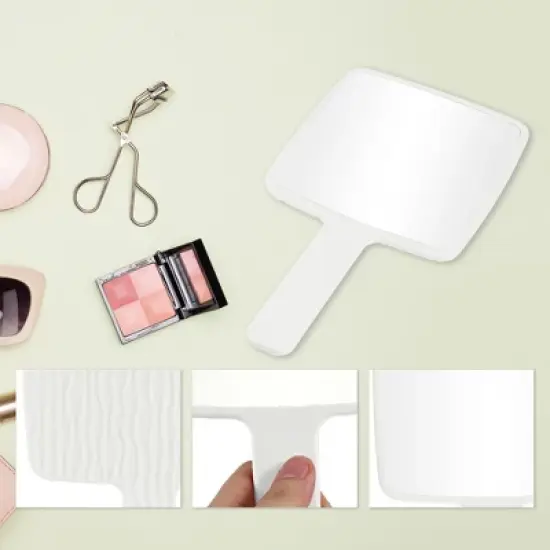 Unique Bargains Hand Mirror with Handle 1 Piece image {2}