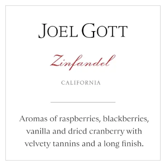 Joel Gott Zinfandel Red Wine - 750ml Bottle image {2}