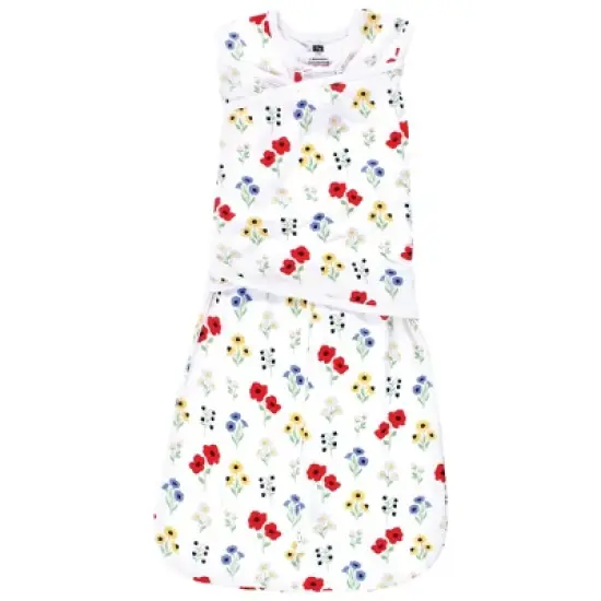 Hudson Baby Infant Girl Convertible Swaddle Sleep Sack, Wildflower image {4}