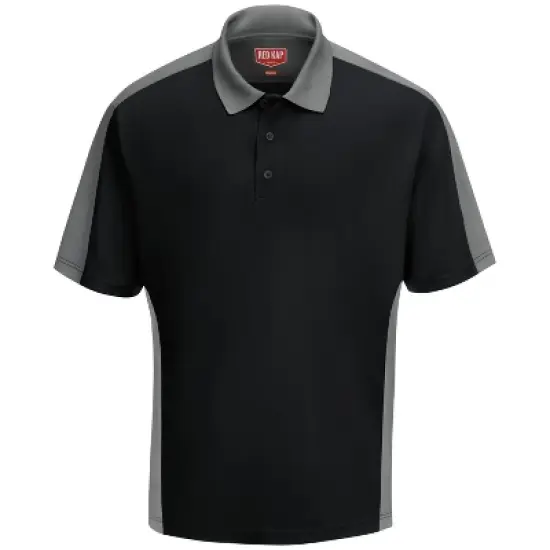 Red Kap&reg; Men's Short Sleeve Performance Knit&reg; Two-Tone Polo image {5}