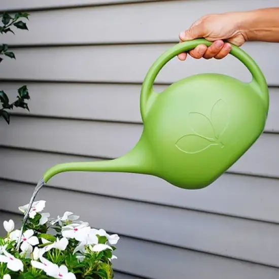 Novelty Indoor Plastic Watering Can, 0.5 Gallon, Green image {2}