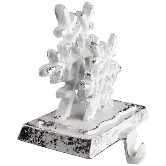 Northlight Double Snowflake Christmas Stocking Holders - 4.75" - Silver - Set of 2 image {6}