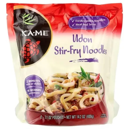 KA-ME, Udon Stir-Fry Noodles, 2 Pouches, 7.1 oz Each image {7}