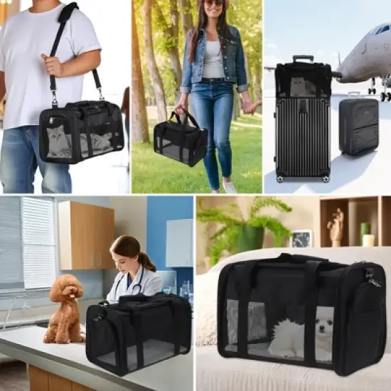 Unique Bargains Breathable Mesh Design Pet Carrier 1 Pc image {5}