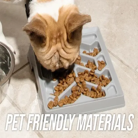 Leashboss Flat Face Feeder, Slow Maze Food Bowl for Short Snout Dogs & Cats, French Bulldogs, Pugs, Boston Terriers image {6}